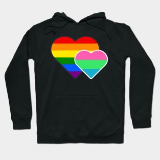 Polysexual Double Heart Hoodie